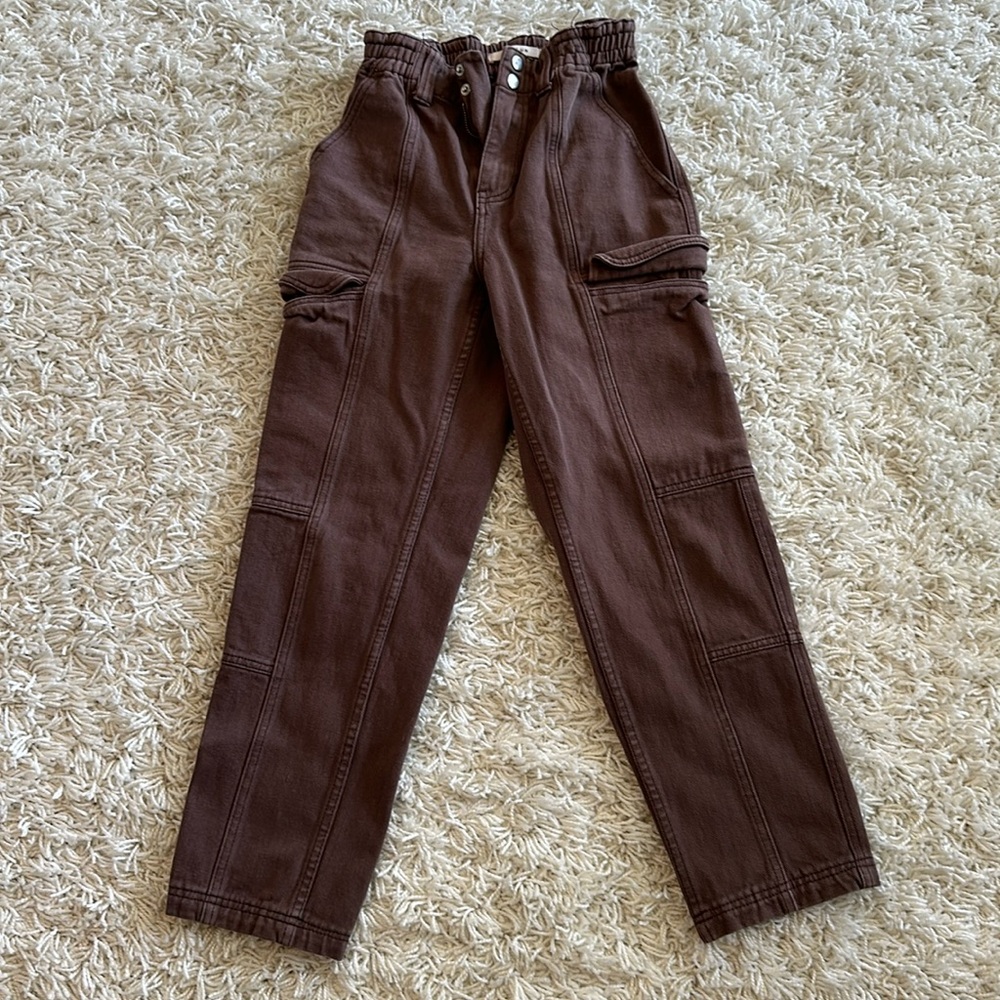 Pacsun brown elastic waist cargo pants Size XS
